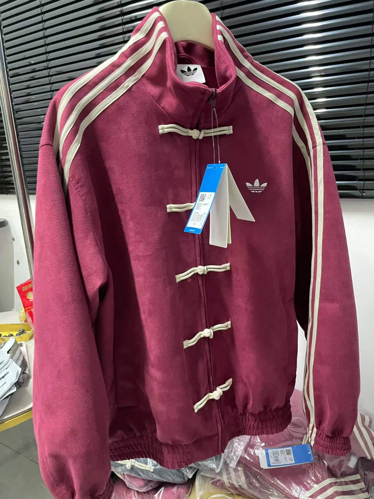 Adidas Rose Red Chinese Snake New Year 2026 CNY Tang Track Jacket