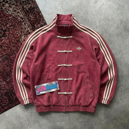 Adidas Rose Red Chinese Snake New Year 2026 CNY Tang Track Jacket